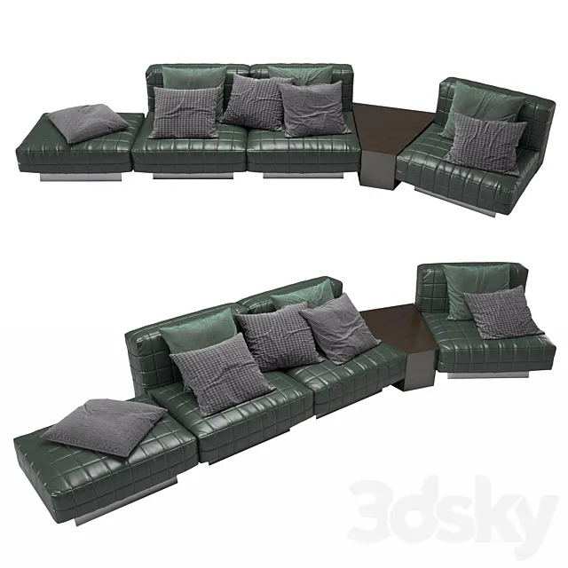 Sofa Minotti Twiggy 3D Model Sofa Minotti Twiggy 3D Model