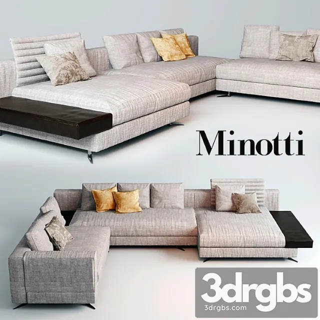 Sofa Minotti White 3D Model Download Sofa Minotti White 3D Model Download