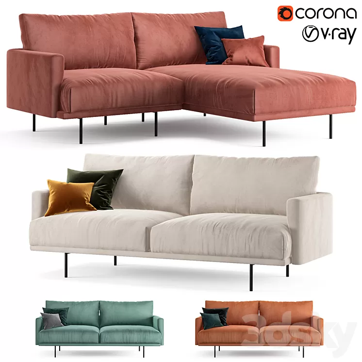 Sofa Misl divan.ru 3D Model