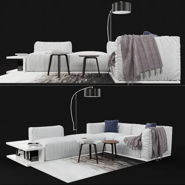 Sofa MisuraEmme Sitin 3D Model Sofa MisuraEmme Sitin 3D Model