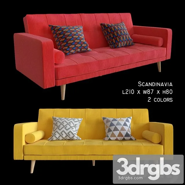 Sofa Modern Scandinavia 2 Tsvtea 1 3D Model Download Sofa Modern Scandinavia 2 Tsvtea 1 3D Model Download