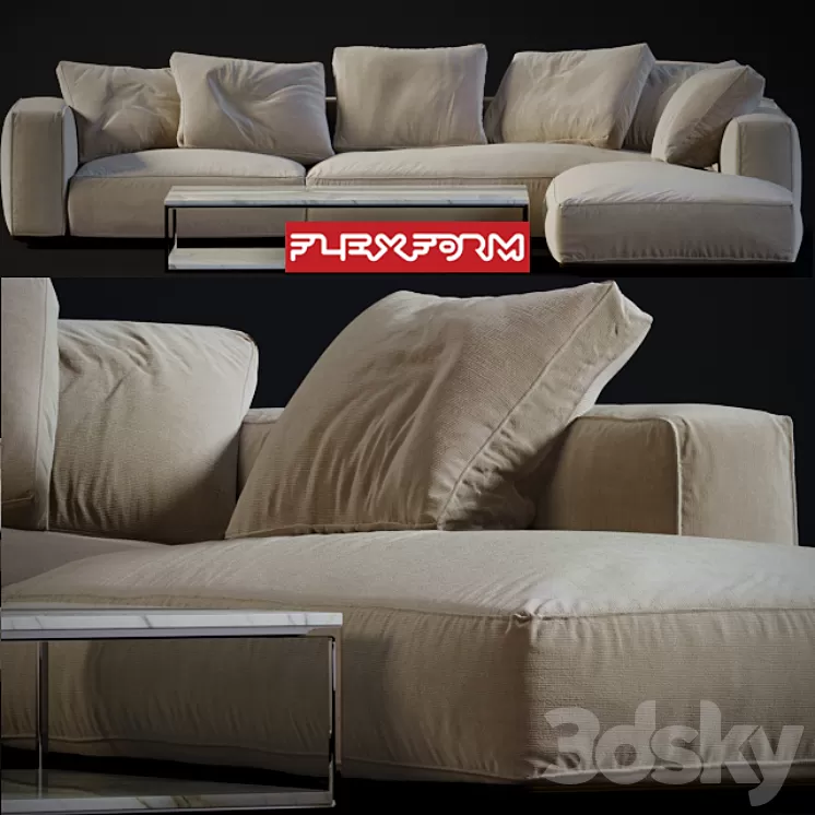 Sofa modular Grandemare 3D Model