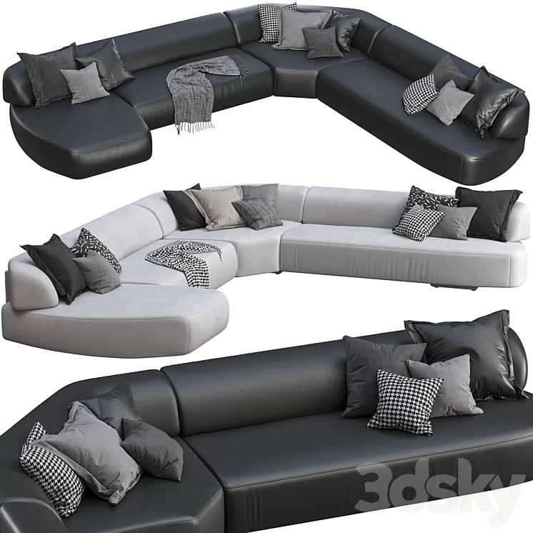 Sofa Moroso Gogan set 3D Model