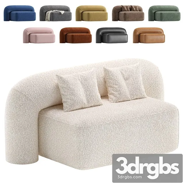 Sofa moss by artu velvet and leather