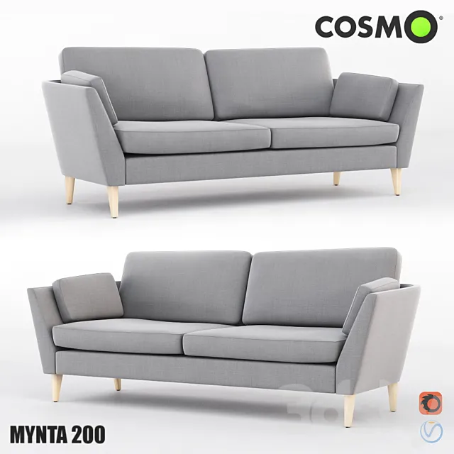 Sofa Mynta 200 3D Model Sofa Mynta 200 3D Model