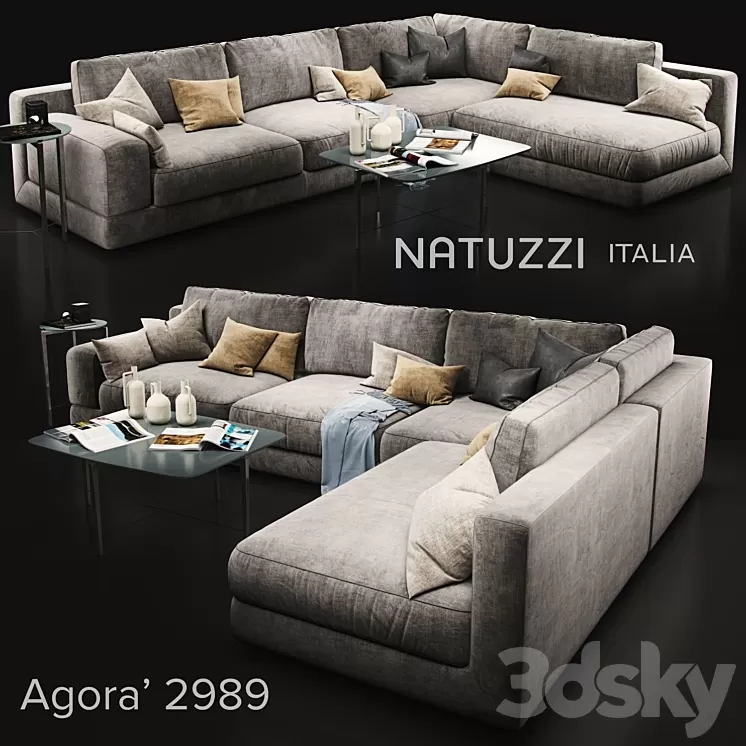 Sofa Natuzzi Agora2989 3D Model