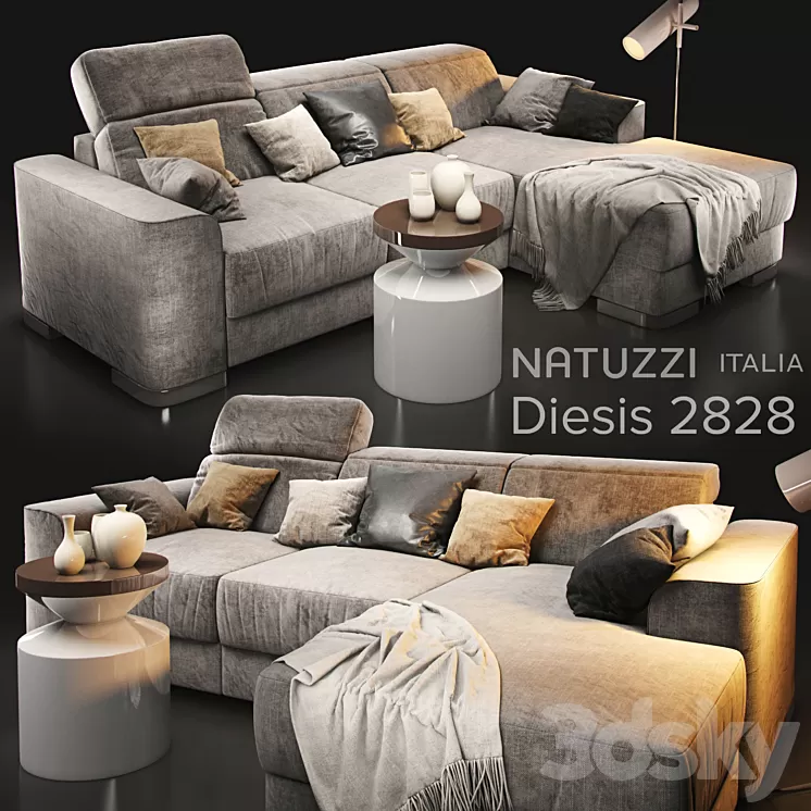 Sofa natuzzi diesis 2828 3D Model