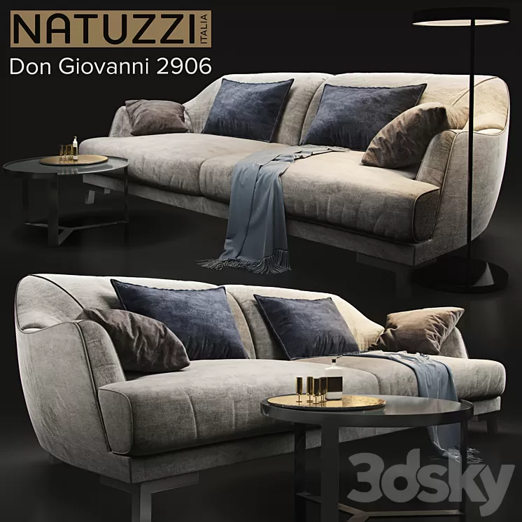 Sofa natuzzi Don Giovanni 2906 3D Model Sofa natuzzi Don Giovanni 2906 3D Model