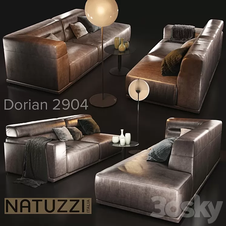 Sofa natuzzi Dorian 2904 3D Model