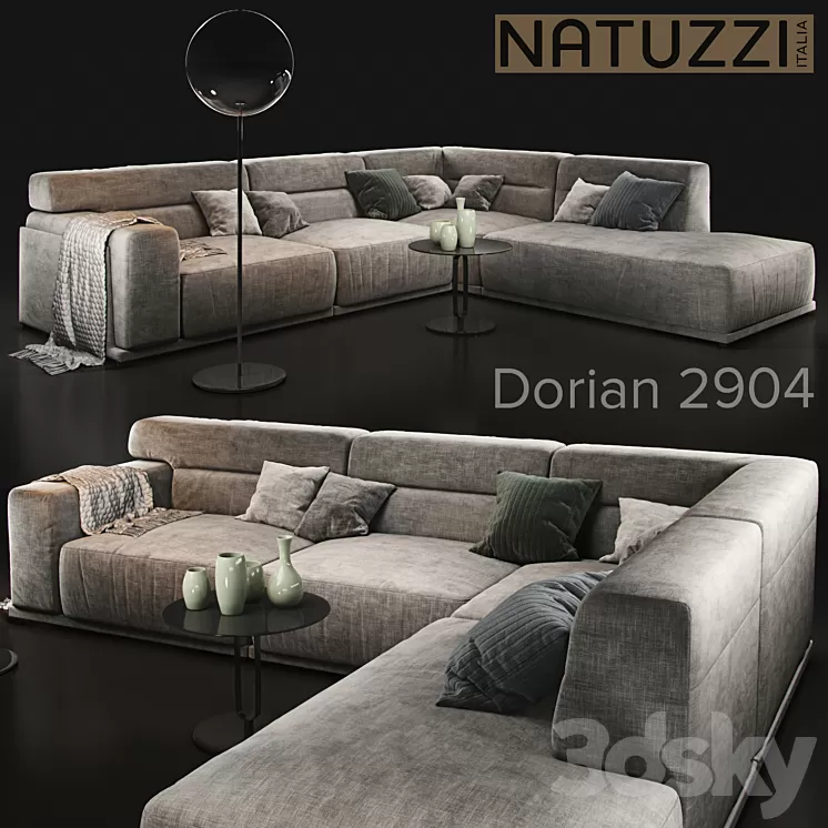 Sofa natuzzi Dorian 2904 3D Model Sofa natuzzi Dorian 2904 3D Model