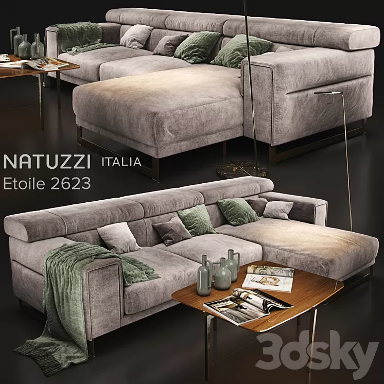 Sofa natuzzi Etoile 2623 3D Model Sofa natuzzi Etoile 2623 3D Model