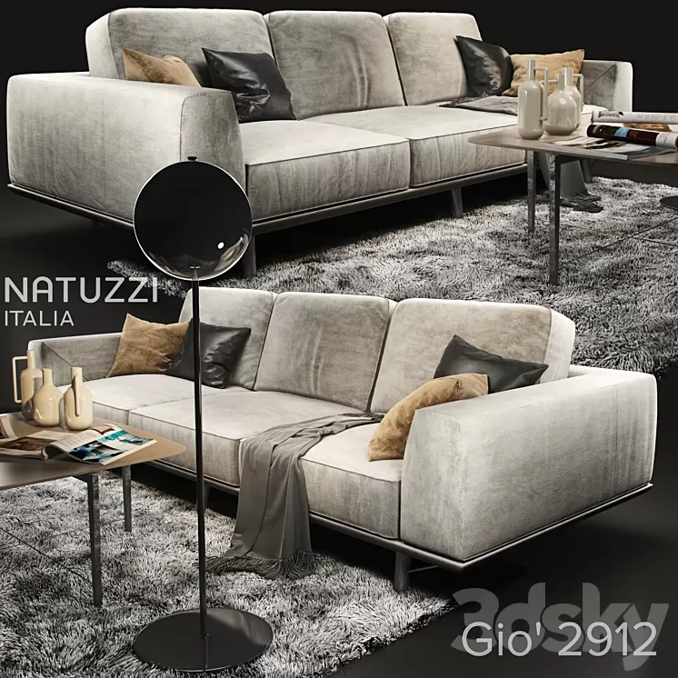 Sofa natuzzi Gio 2912 3D Model