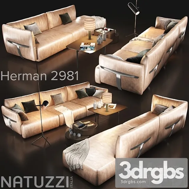 Sofa natuzzi herman 2 3D Model Download Sofa natuzzi herman 2 3D Model Download