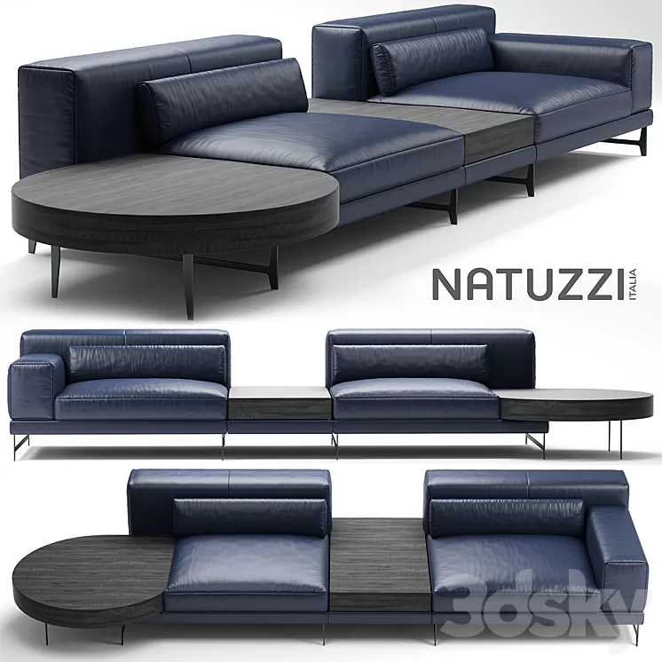 Sofa natuzzi ido 3D Model