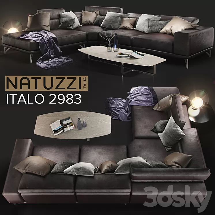 Sofa NATUZZI Italo 2983 3D Model