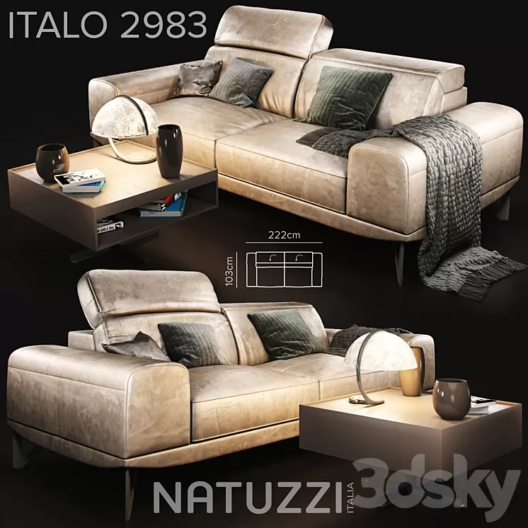 Sofa Natuzzi Italo part 3D Model