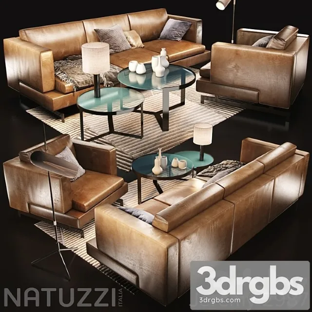 Sofa natuzzi jeremy 2987 2 3D Model Download Sofa natuzzi jeremy 2987 2 3D Model Download