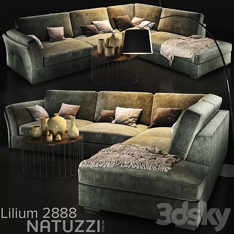 Sofa natuzzi Lilium 3D Model Sofa natuzzi Lilium 3D Model