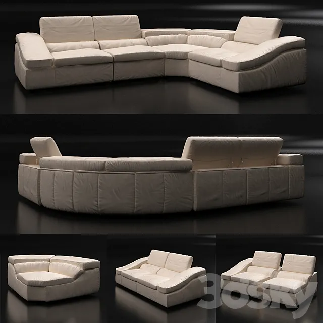 Sofa Natuzzi Wave 3DModel - 3DSKY Decor Helper