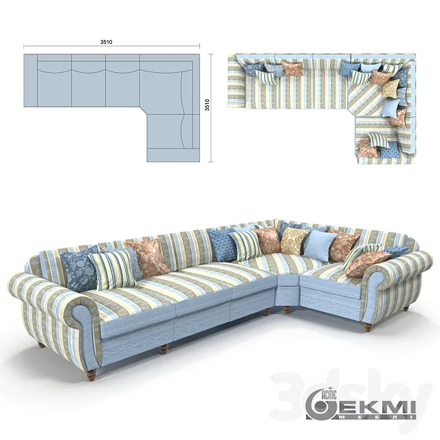 Sofa “Nelson” from the factory Acme 3DModel