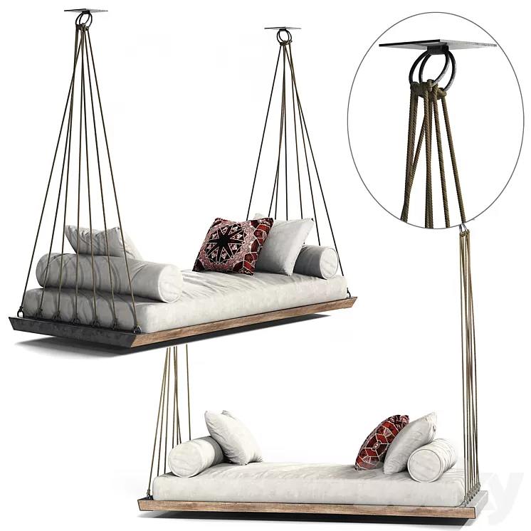 sofa on the ropes 3D Model