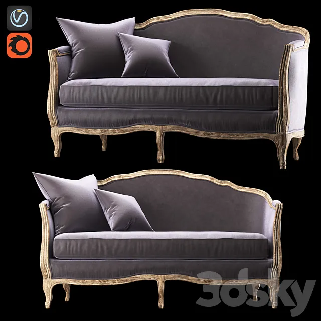 SOFA ONDINE SALON BENCH 3DModel SOFA ONDINE SALON BENCH 3DModel