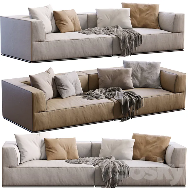 Sofa Perry By Flexform 3D Model Sofa Perry By Flexform 3D Model