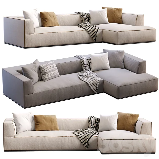 Sofa Perry By Flexform 3D Model Sofa Perry By Flexform 3D Model