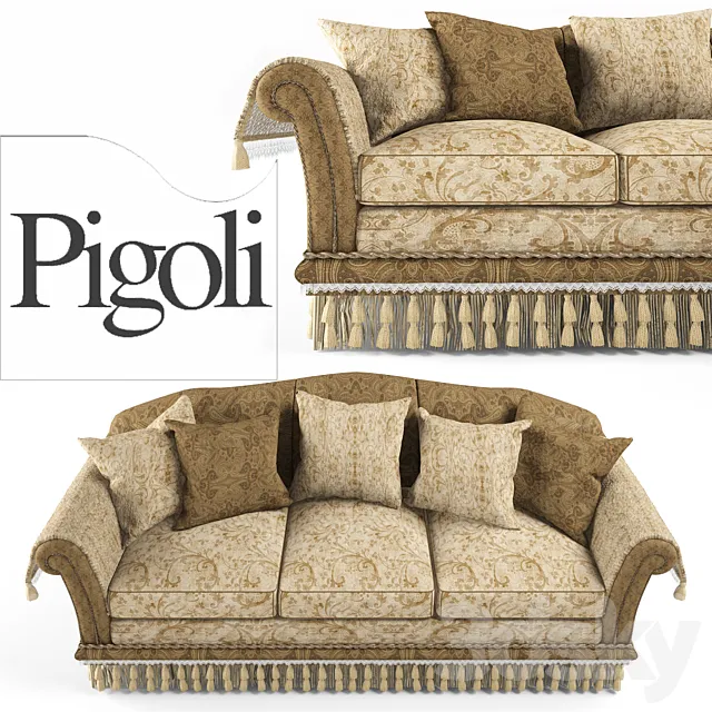 Sofa Pigoli Glicine 3D Model Sofa Pigoli Glicine 3D Model