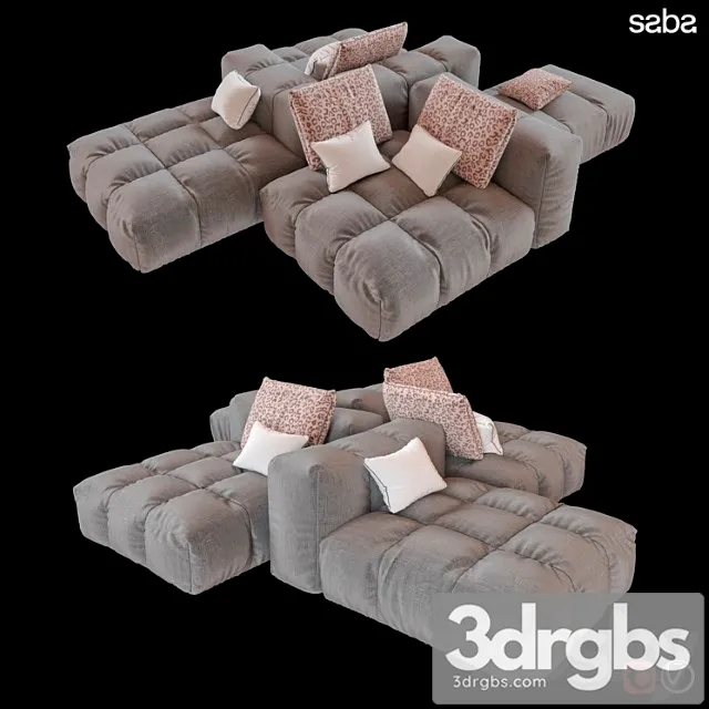 Sofa Pixel Saba 1 3D Model Download