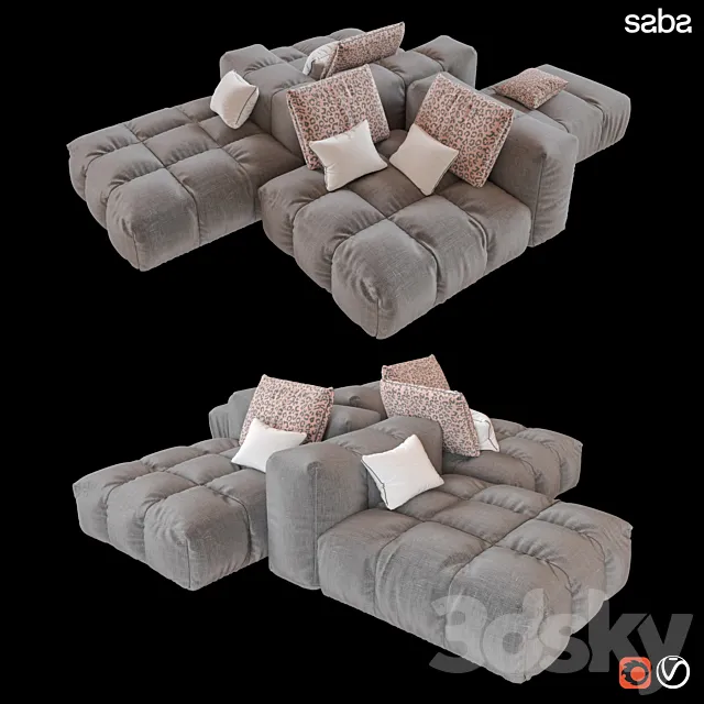 Sofa Pixel Saba 3D Model