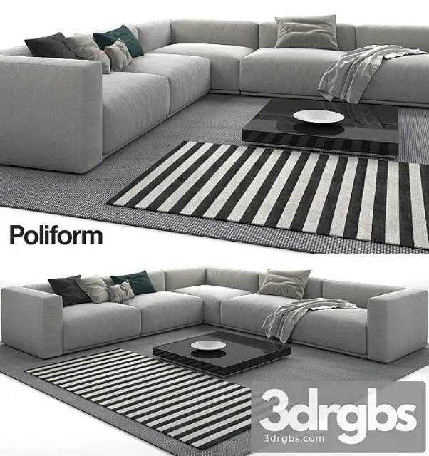 Sofa poliform bolton 2 3D Model Download Sofa poliform bolton 2 3D Model Download