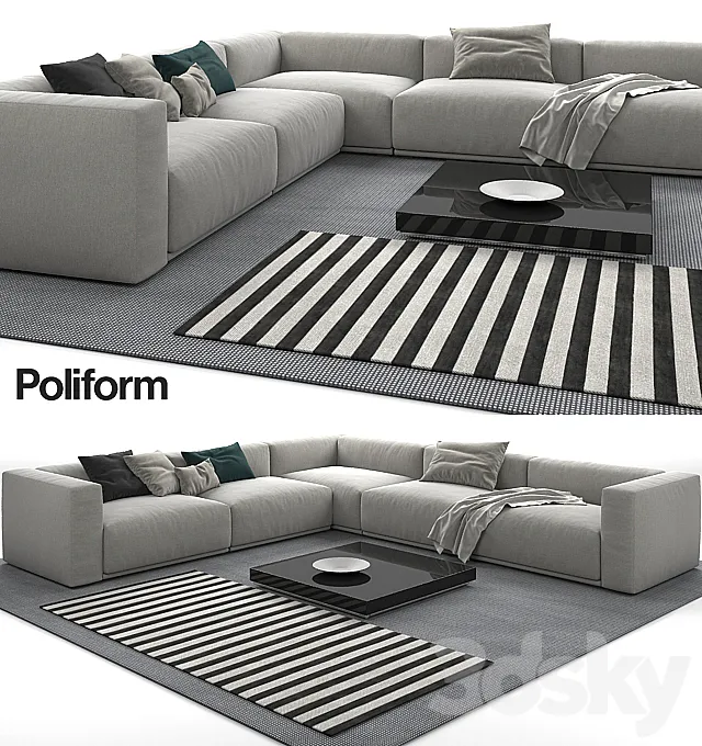 Sofa Poliform Bolton 3D Model Sofa Poliform Bolton 3D Model