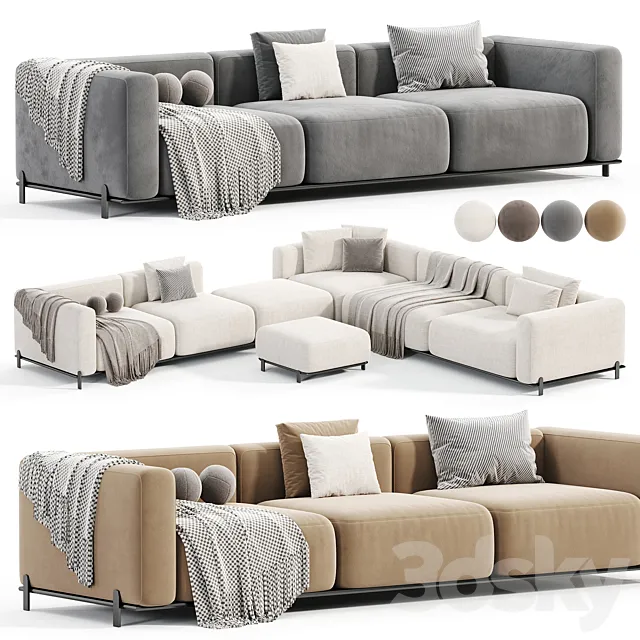 Sofa Poliform Brera 3D Model