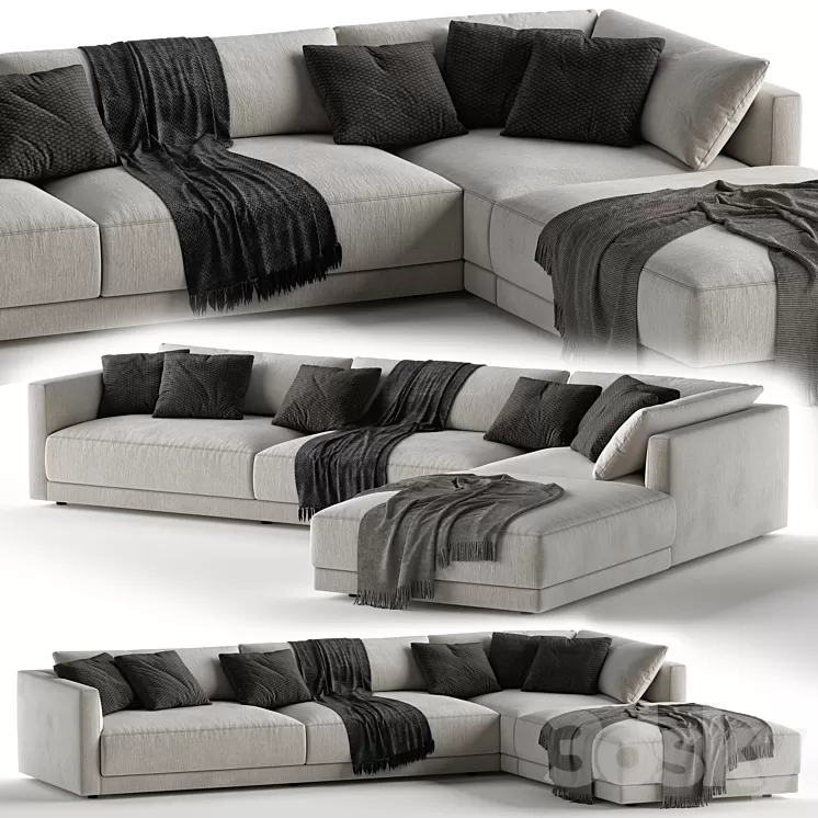 Sofa Poliform Bristol 3D Model Free Download