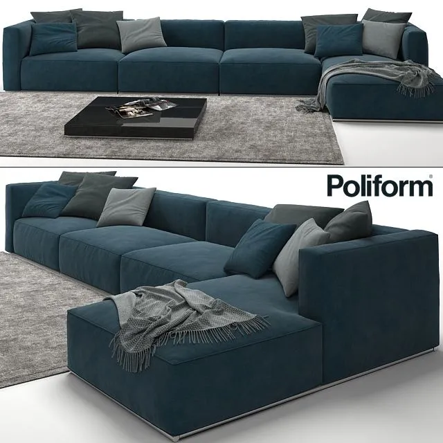 Sofa Poliform Shangai 3D Model