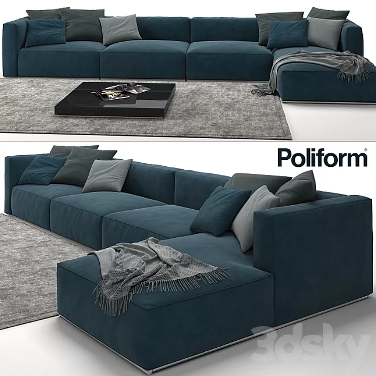 Sofa Poliform Shangai 3D Model