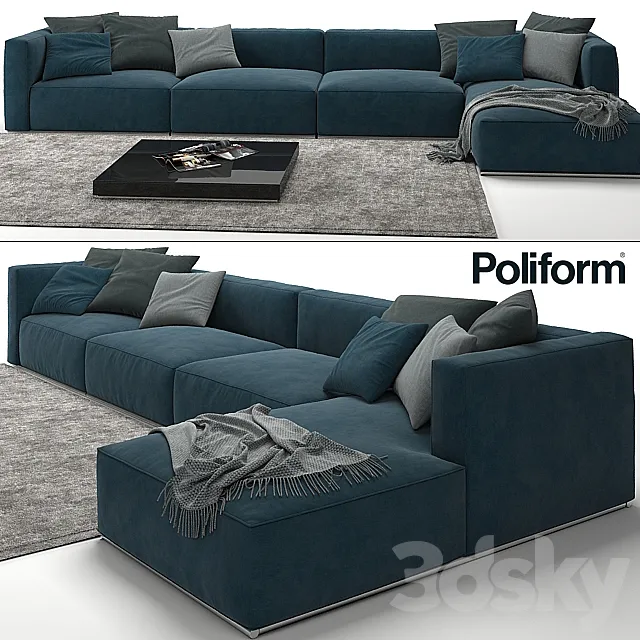 Sofa Poliform Shangai 3DModel Sofa Poliform Shangai 3DModel