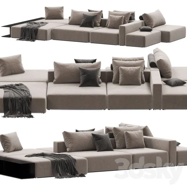 Sofa Poliform WESTSIDE DIVANO 3D Model Sofa Poliform WESTSIDE DIVANO 3D Model