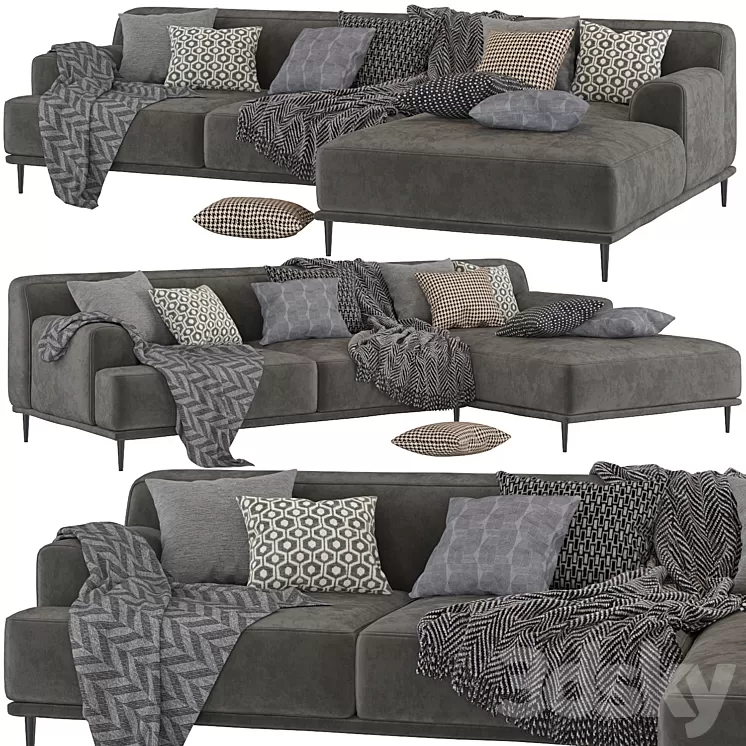 Sofa Portofino 3D Model Free Download