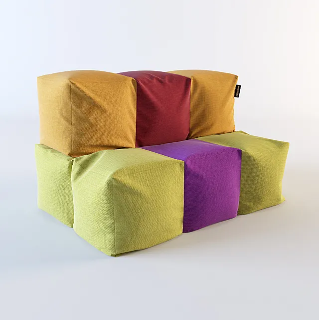 Sofa puffs of Tetris _ from Smartballs. 3D Model Sofa puffs of Tetris _ from Smartballs. 3D Model