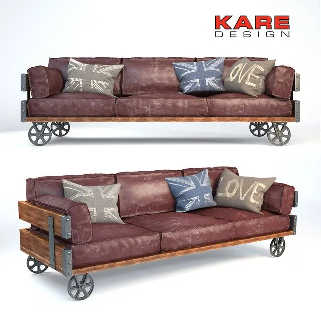 Sofa Railway Kare 3D Model Sofa Railway Kare 3D Model