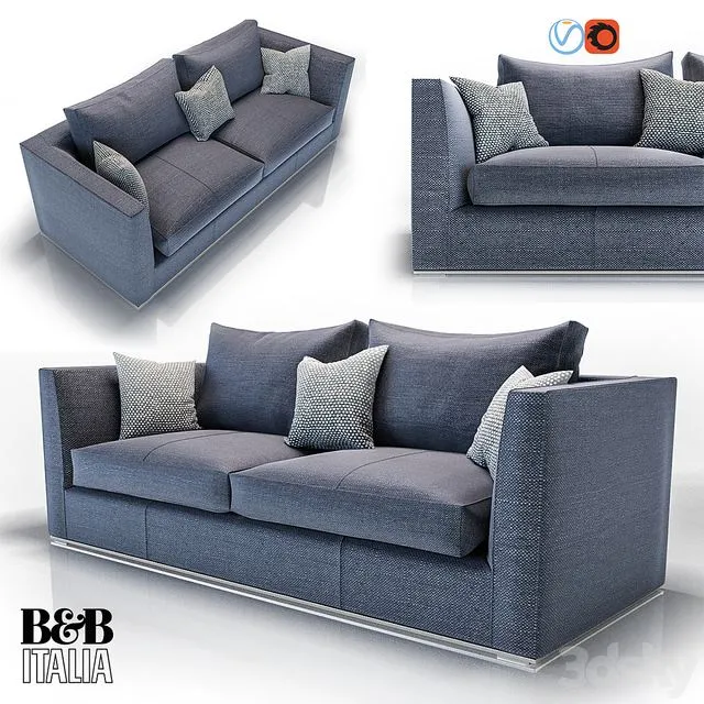 Sofa Richard by B & B Italia 3D Model Sofa Richard by B & B Italia 3D Model