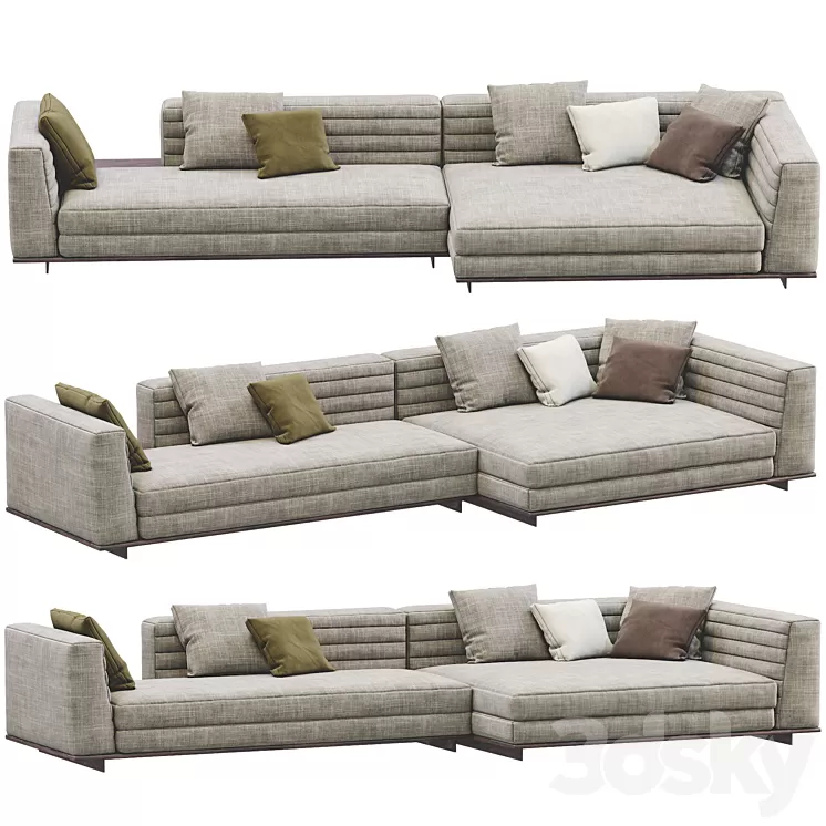 Sofa roger by minotti 3D Model