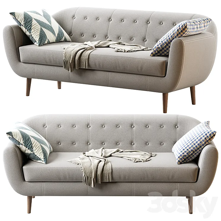 Sofa Rotterdam-3 Velvet Gray 3D Model Free Download Sofa Rotterdam-3 Velvet Gray 3D Model Free Download