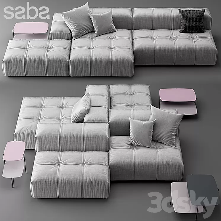 Sofa Saba Italia pixel 3D Model