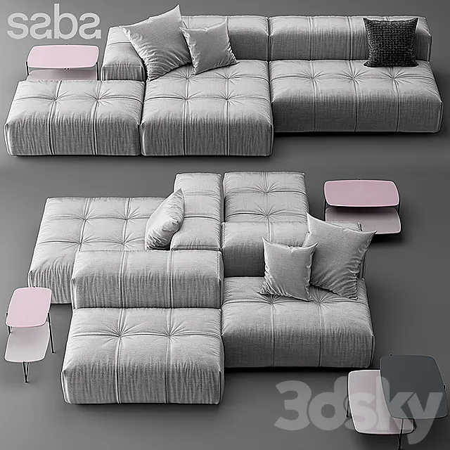 Sofa Saba Italia pixel 3DModel