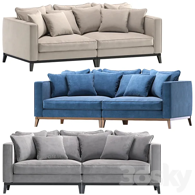 Sofa SALT LAKE by Cazarina Interiors_Диван СОЛТ ЛЕЙК 3D Model Sofa SALT LAKE by Cazarina Interiors_Диван СОЛТ ЛЕЙК 3D Model