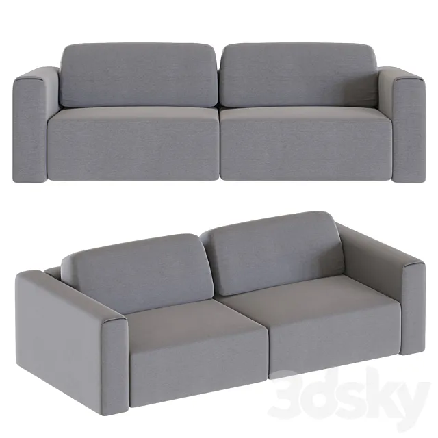 Sofa Santo Textile Gray 3D Model