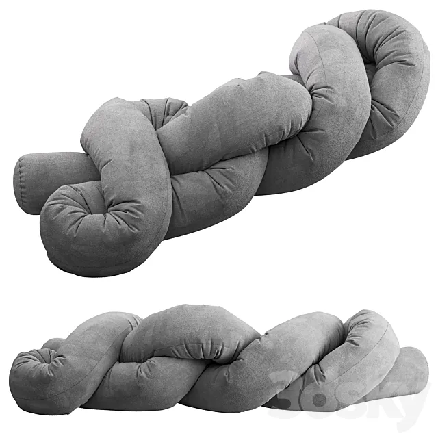 Sofa sausage massfurniture 3 3D Model
